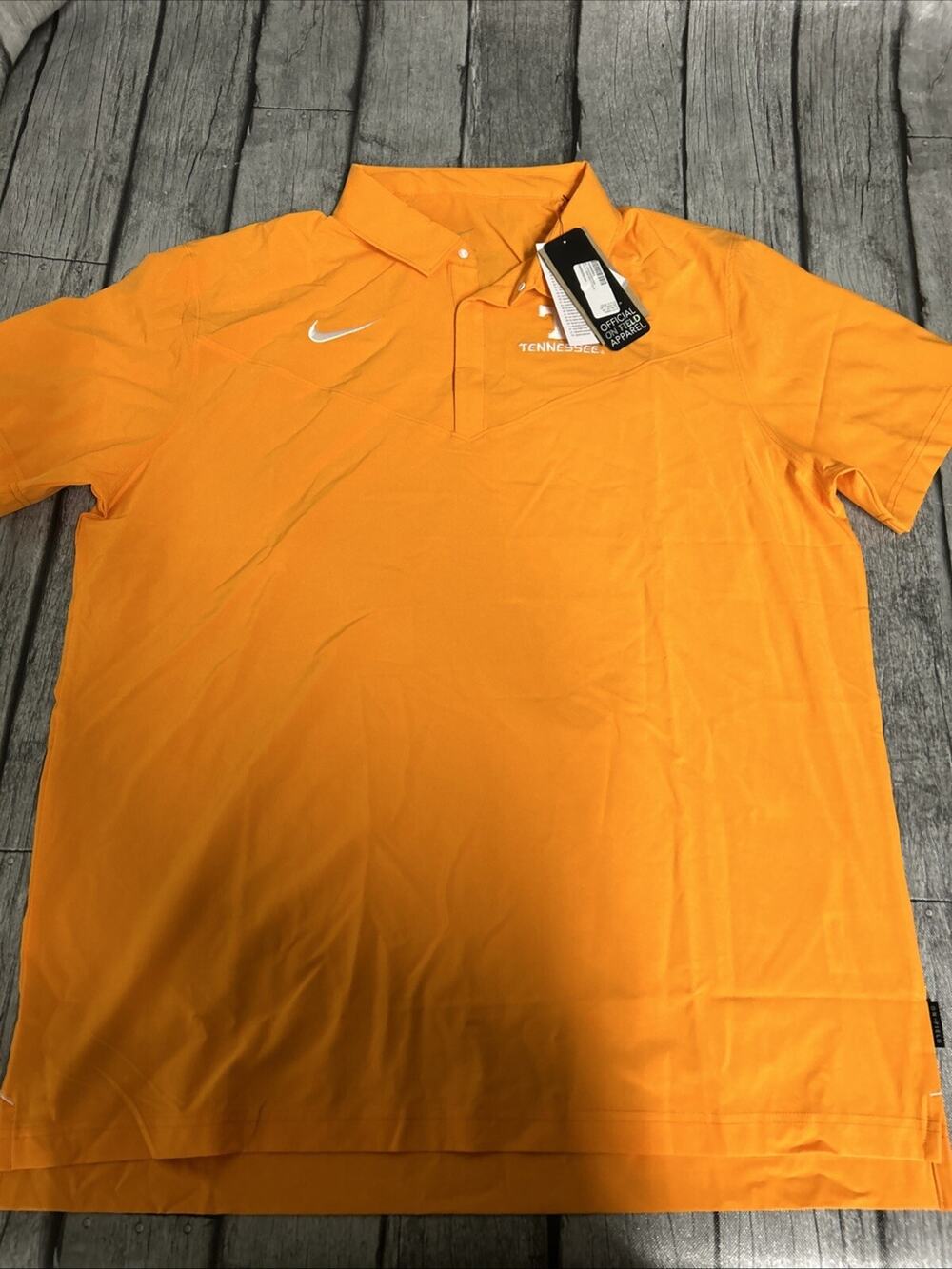 NWT Men’s Nike Tennessee Volunteers Snap Polo Coach Sideline Orange XL Dri Fit